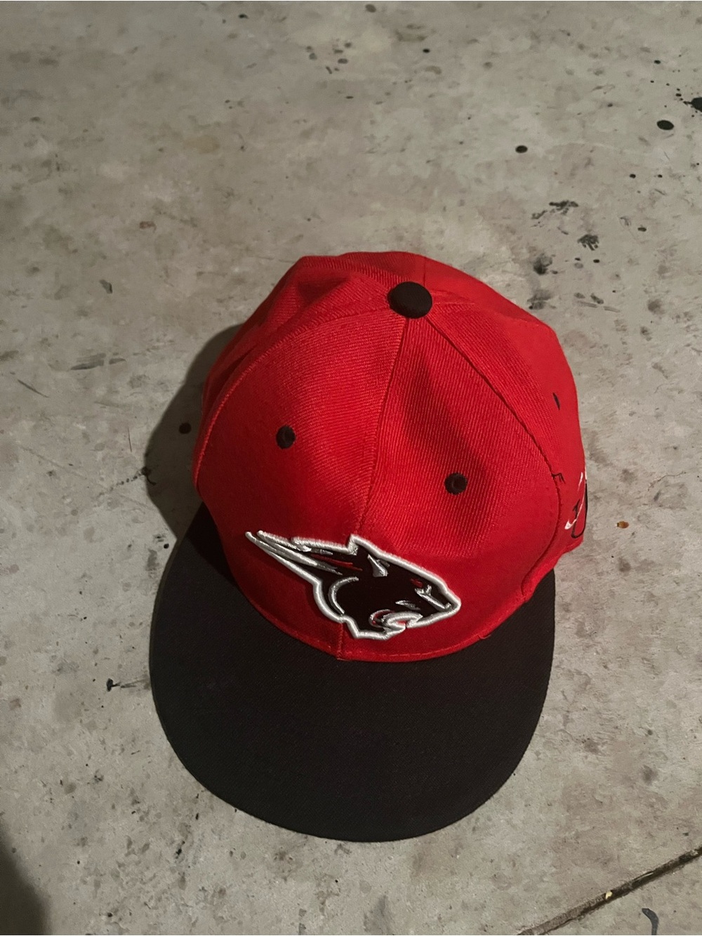 Alpinestars Red and Black Baseball Cap with Embroidered Animal Logo